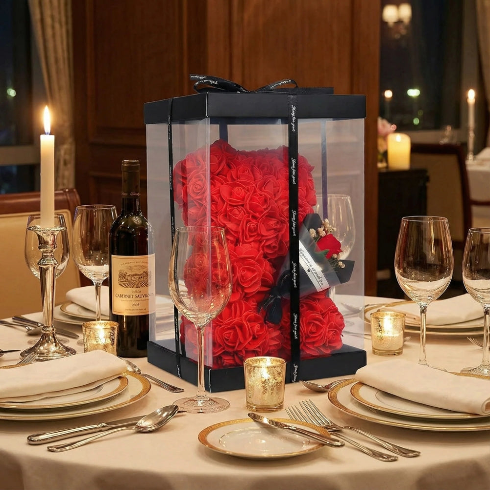  dettaglio rose rosse artificiali che durano per sempre